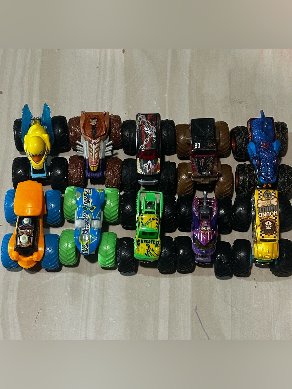 Hot Wheels 1:64 Monster Trucks Lot of 10